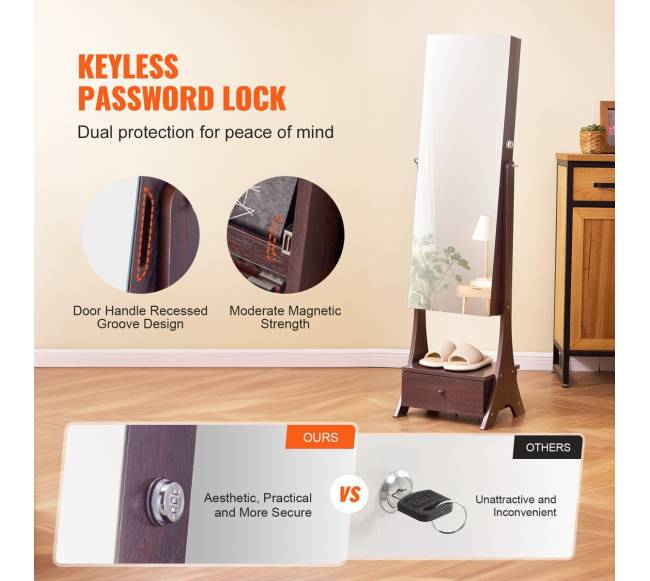 Veidrodis-su-papuošalų-spinta stovimas, rudos spalvos2