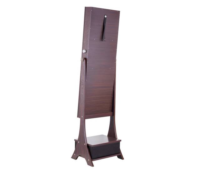 Veidrodis-su-papuošalų-spinta stovimas, rudos spalvos8