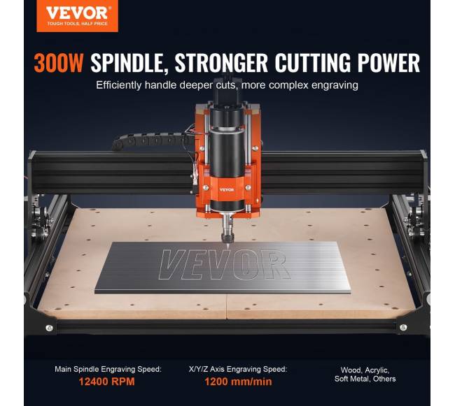 CNC frezavimo staklės, 400x400x60 mm darbinė zona1