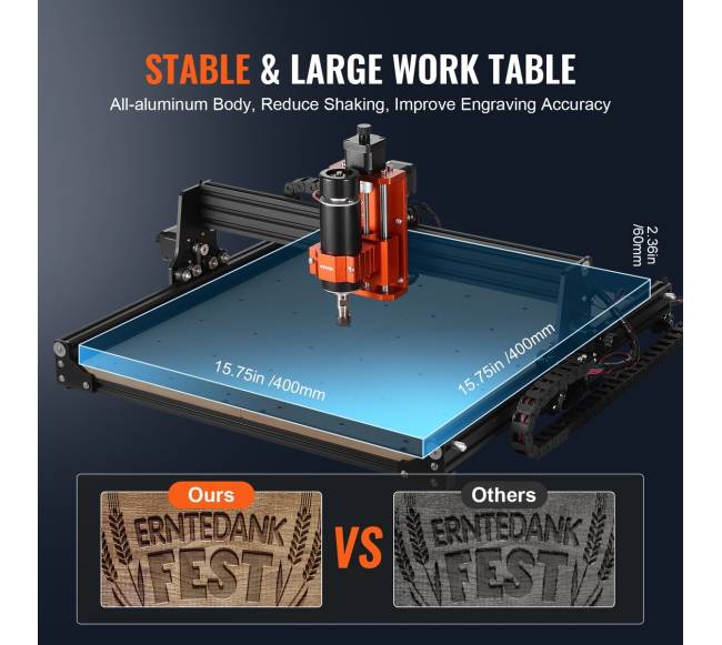 CNC frezavimo staklės, 400x400x60 mm darbinė zona3