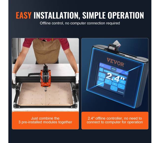 CNC frezavimo staklės, 400x400x60 mm darbinė zona4