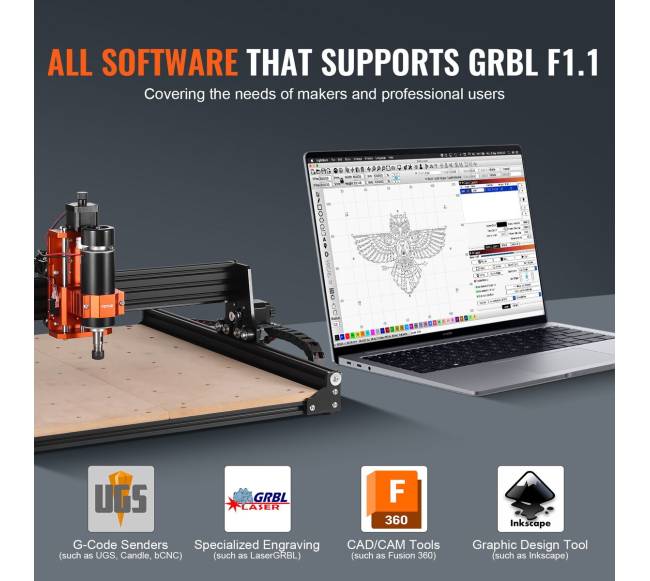 CNC frezavimo staklės, 400x400x60 mm darbinė zona5
