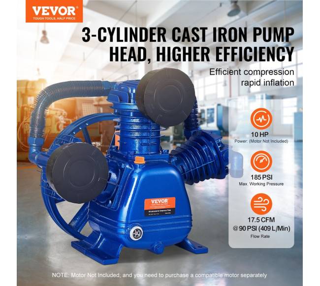 Oro kompresoriaus galvutė 10 AG 3 cilindrų1