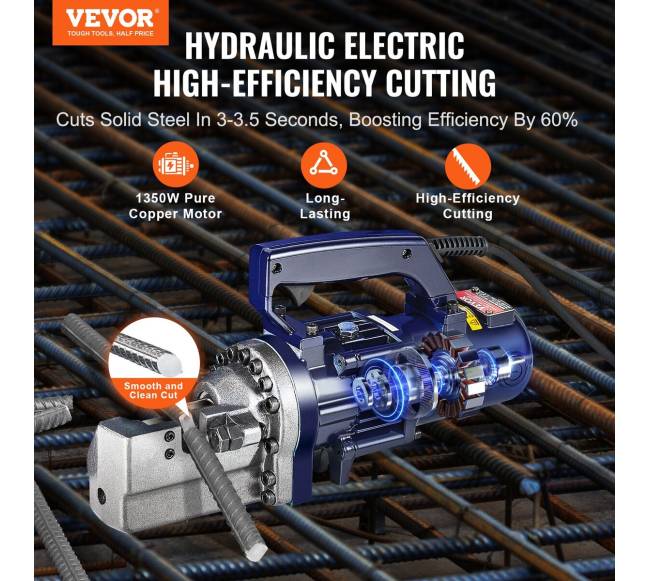 1350W elektrinis hidraulinis armatūros pjaustytuvas1