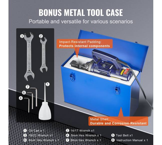 1350W elektrinis hidraulinis armatūros pjaustytuvas2