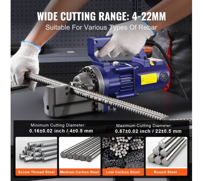 1350W elektrinis hidraulinis armatūros pjaustytuvas3