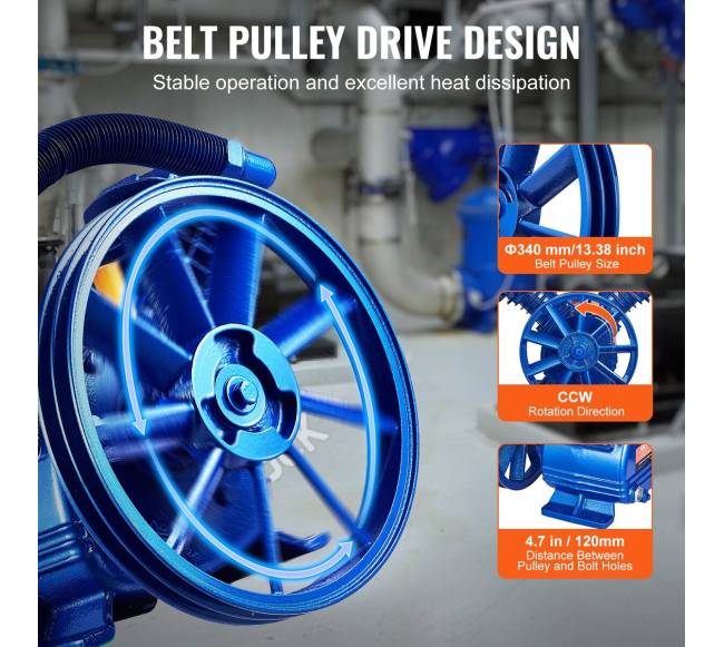 Oro kompresoriaus pompos galvutė, 5.5 AG, 2 cilindrai2