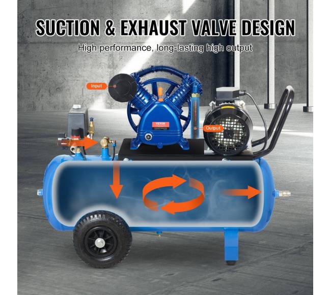 Oro kompresoriaus pompos galvutė, 5.5 AG, 2 cilindrai3