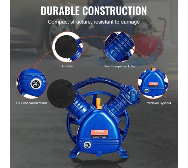 Oro kompresoriaus pompos galvutė, 5.5 AG, 2 cilindrai4