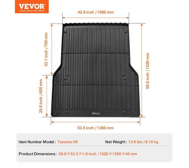 Toyota Tacoma 2005-2023 bagažinės kilimėlis6