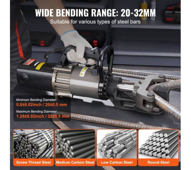 2000W elektrinis hidraulinis armatūros lankstytuvas3