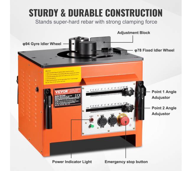 Elektrinis armatūros lenktuvas 1700W, iki 25mm5