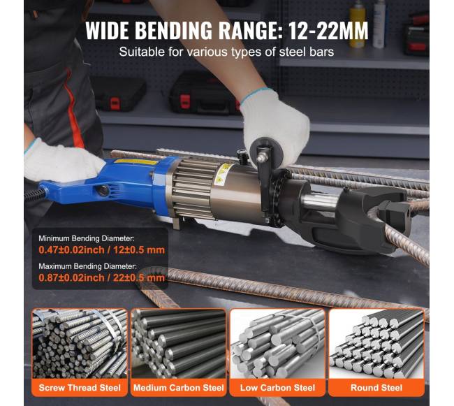 1500W elektrinis hidraulinis strypų lenkimo įrankis3