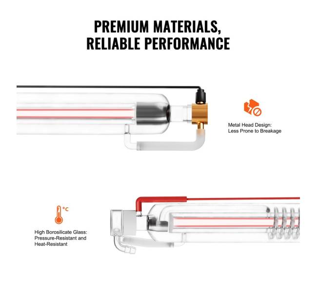 60W CO2 lazerio vamzdis iš borosilikatinio stiklo5