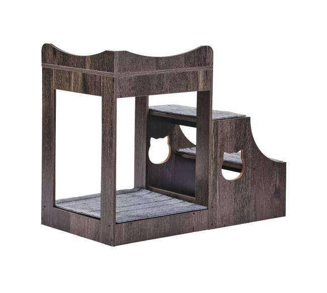 Gyvūnų lova su laipteliais ir laikymo erdve9