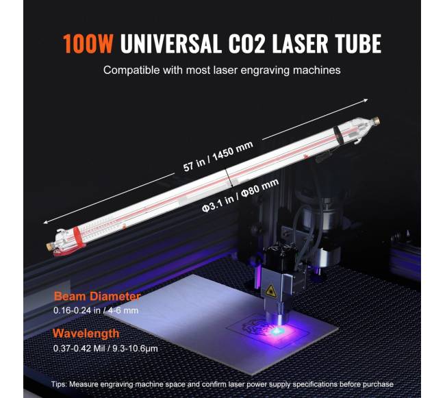 100W CO2 lazerinio pjaustytuvo vamzdis2