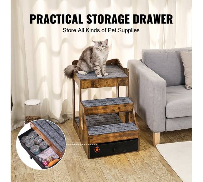 Gyvūnų lova su laiptais ir laikymo vieta5