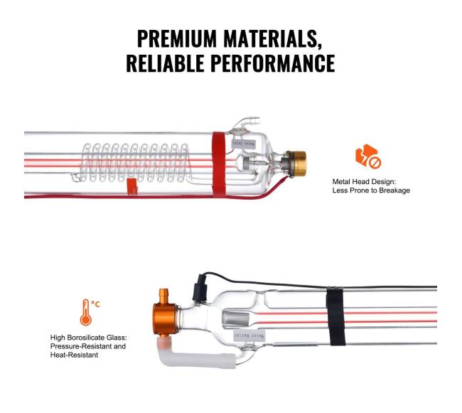90W CO2 lazerio vamzdis 1250 mm5