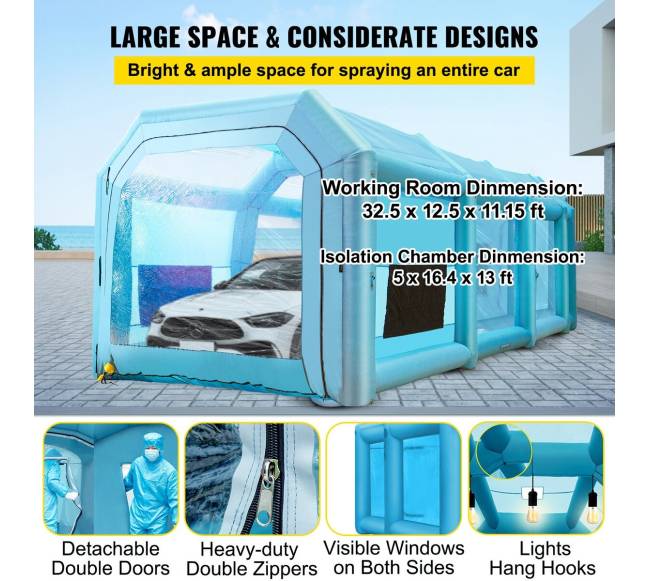 Pripučiamas 12x5x4 m dažymo paviljonas3