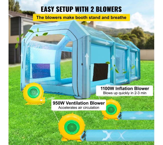 Pripučiamas 12x5x4 m dažymo paviljonas5