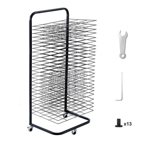 Meno džiovyklė su 25 lentynomis ir ratukais8