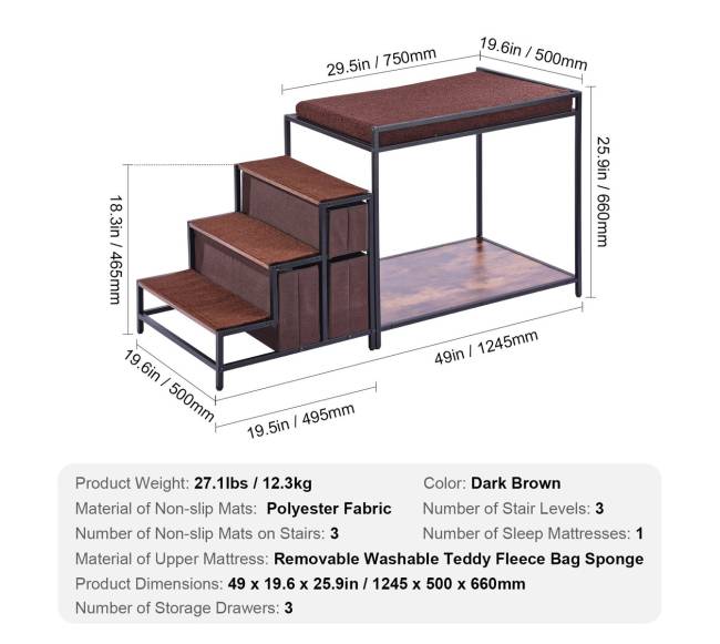 Augintinio dviaukštė lova su laiptais6
