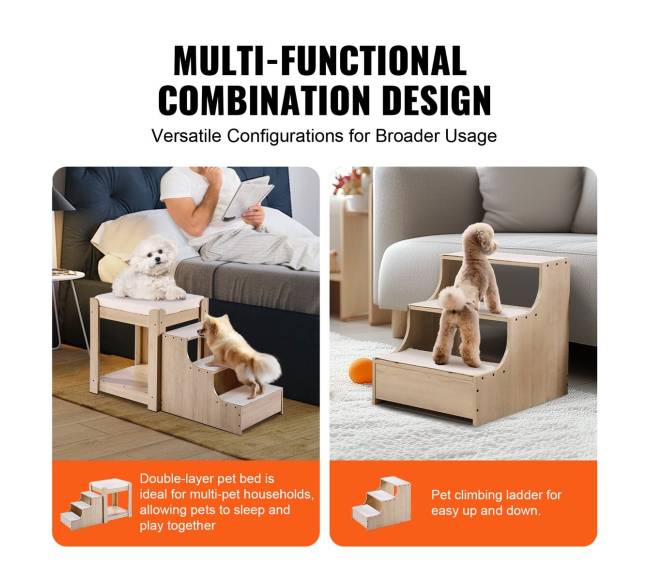 Gyvūnų dviaukštė lova su laipteliais2