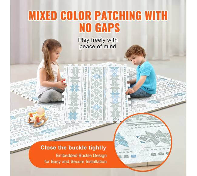 Vaikiškas minkštas dėlionės kilimėlis 6 vnt.4