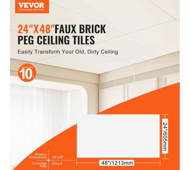 Lubos plytelės baltos 10 vnt. 60x60 cm1