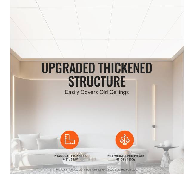 Lubos plytelės baltos 10 vnt. 60x60 cm3