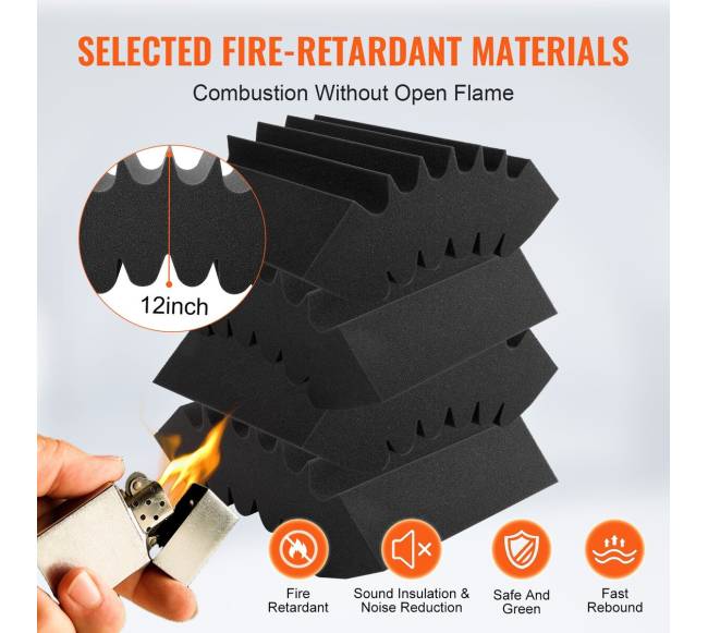 Garso izoliacinės putos 4 vnt. su klijais2