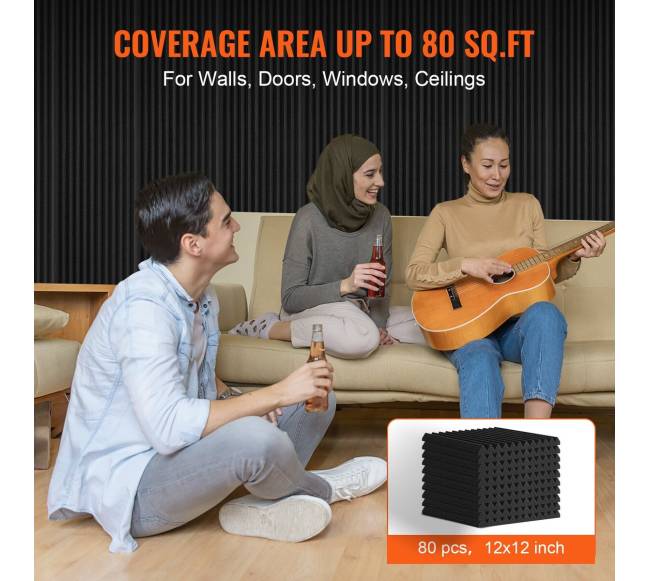 Studijos akustinės putos 80 vnt. 30x30 cm4