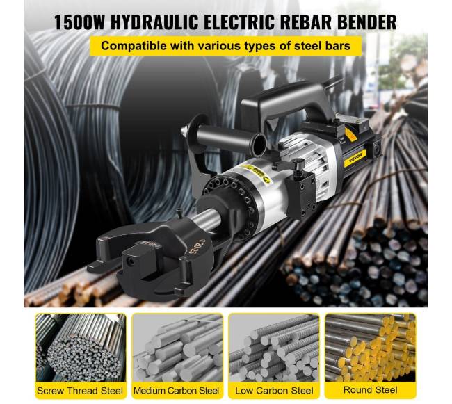 1500W elektrinis hidraulinis strypų lenkiklis1