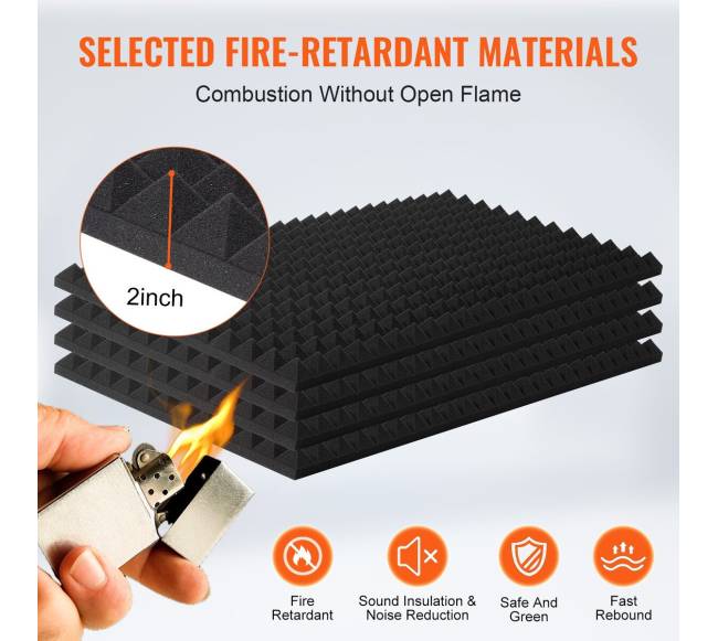 Garso izoliacinės putos, 4 vnt., 120 x 60 x 5 cm2