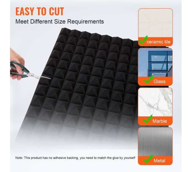 Garso izoliacinės putos, 4 vnt., 120 x 60 x 5 cm3