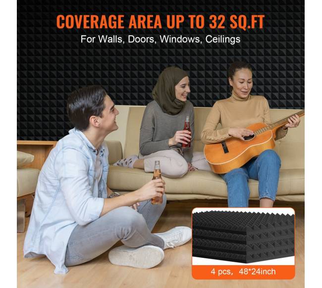 Garso izoliacinės putos, 4 vnt., 120 x 60 x 5 cm4