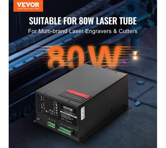 CO2 lazerio maitinimo blokas 80W lazerio vamzdžiui1