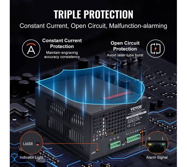 CO2 lazerio maitinimo blokas 80W lazerio vamzdžiui3