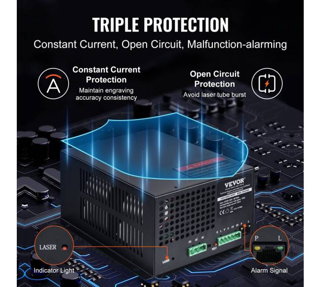 CO2 lazerio maitinimo blokas 100W lazerinei įrangai3