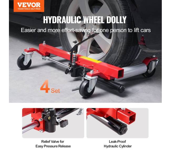 Automobilinis padėklas su ratukais 4 vnt.1