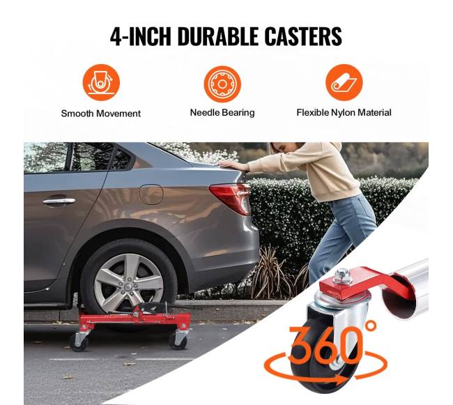 Automobilių padangų keltuvas su ratukais 4 vnt.4