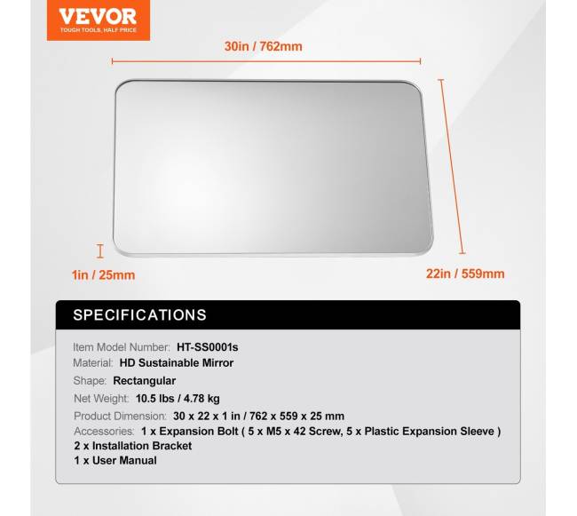 Kvadratinis sieninis veidrodis su aliuminio rėmu6