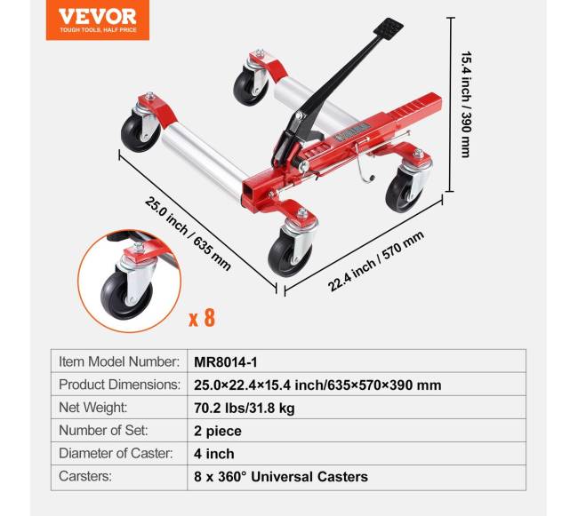 Transportavimo vežimėliai ratams 1500 kg 2 vnt.6