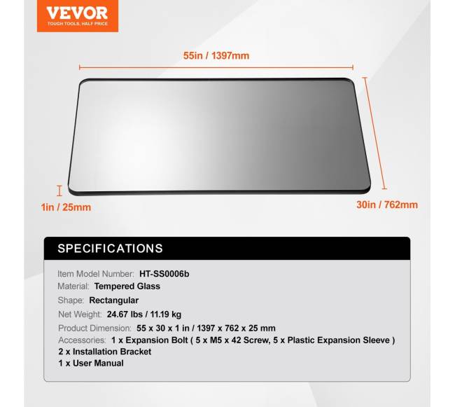 Kvadratinis veidrodinis sieninis veidrodis 76 x 140 cm6