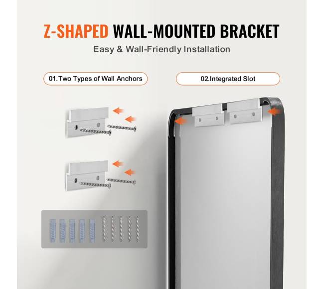 Kvadratinis sieninis veidrodis su aliuminio rėmu5