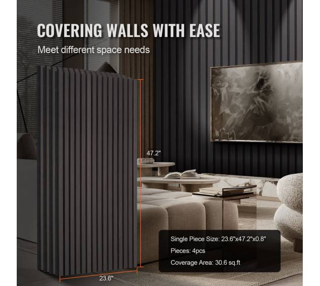 Medinės grotelės garso izoliacijai, juodas ąžuolas5