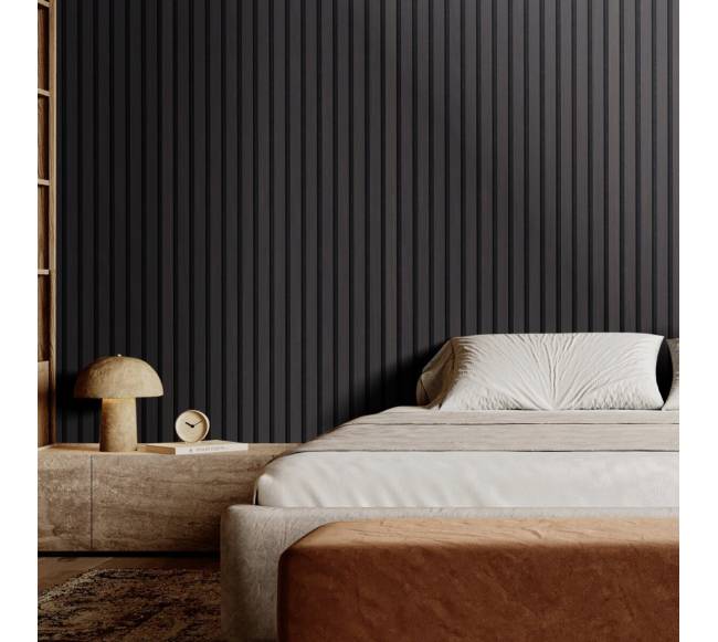 Medinės grotelės garso izoliacijai, juodas ąžuolas7