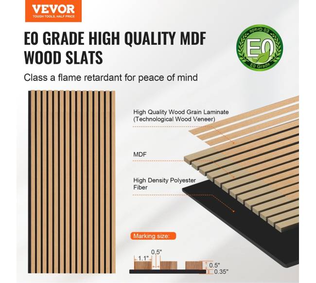 Medinės akustinės plokštės šviesus ąžuolas1