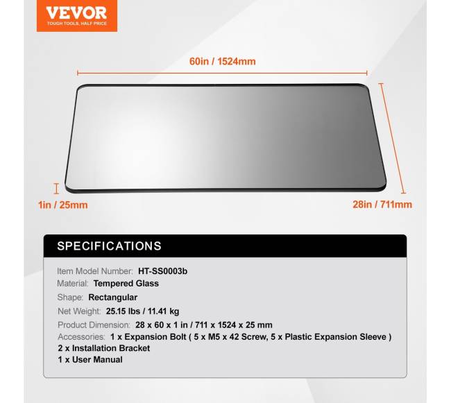 Kvadratinis sieninis veidrodis su aliuminio rėmu6