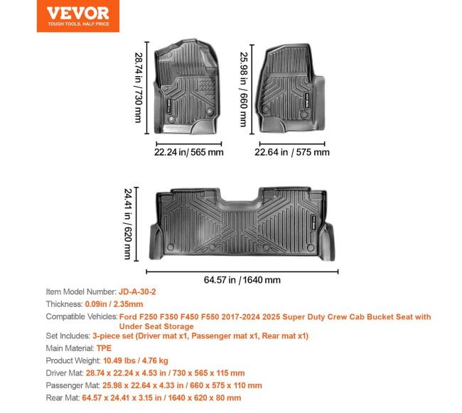 Auto kilimėliai Ford F-250F-350F-4506